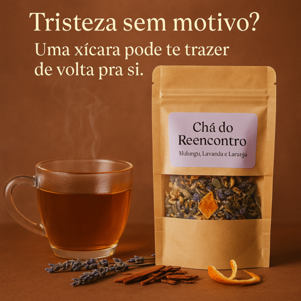 Chá do Reencontro | Mistura Natural com Mulungu, Lavanda e Laranja - Imagem 5