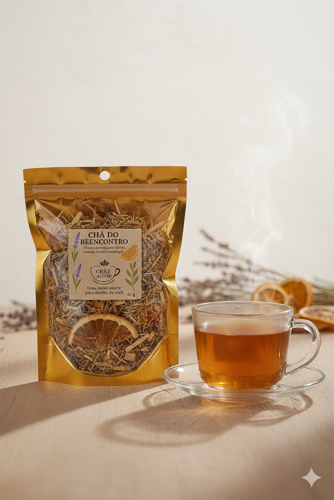 Chá do Reencontro | Mistura Natural com Mulungu, Lavanda e Laranja - Imagem 2